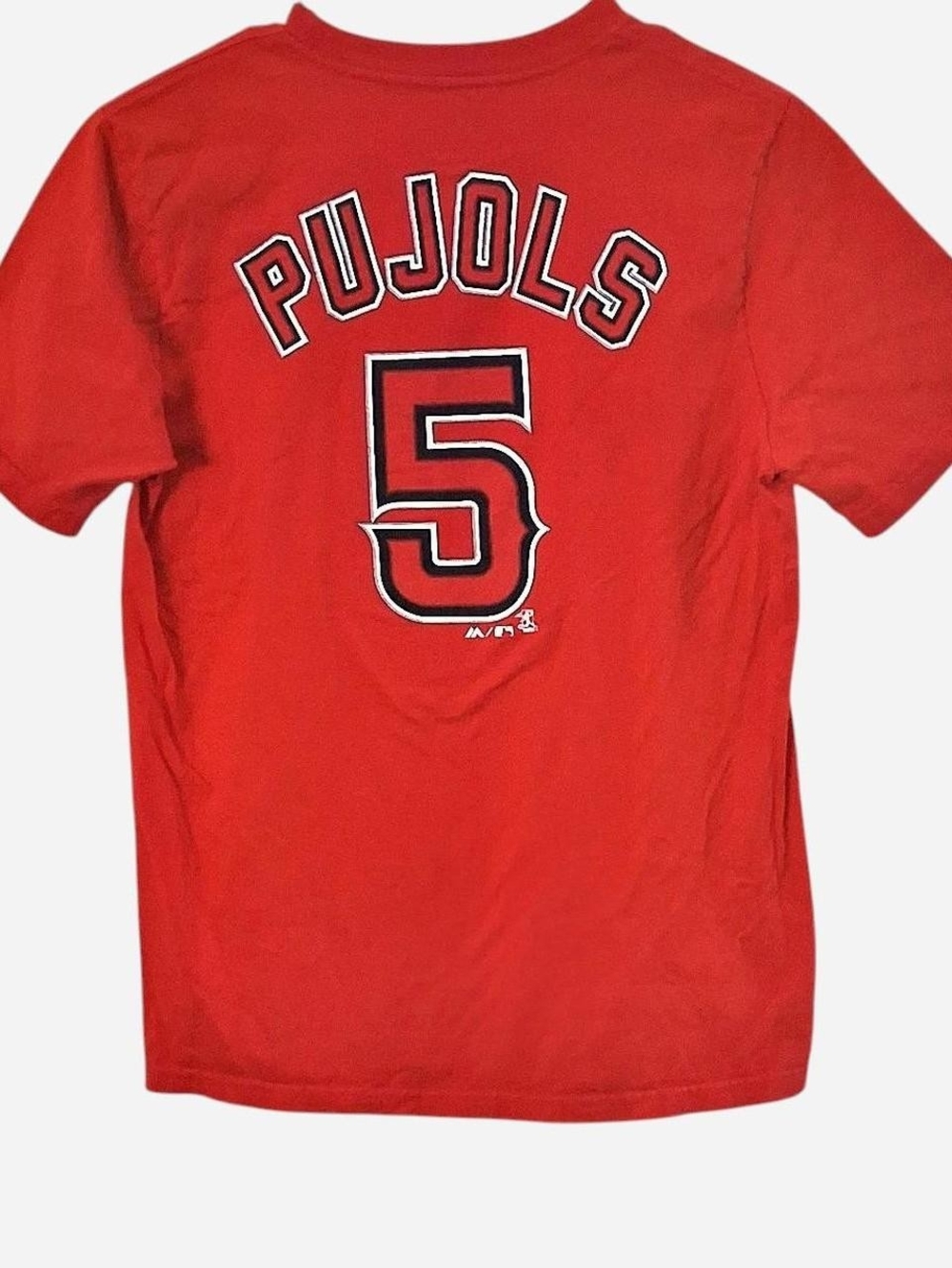 Majestic Red 'Pujols 5' Kids Short Sleeve Tee